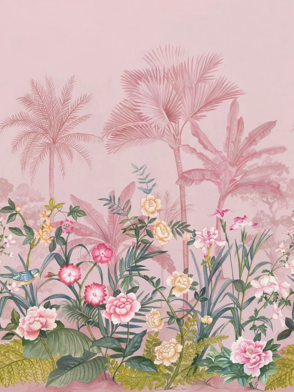 Palm Tree Paradise By Albany Blush Mural Wallpaper Direct