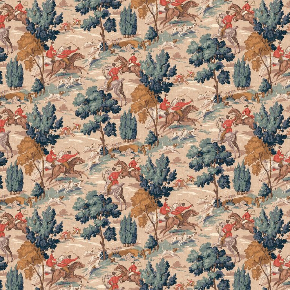 Tally Ho! Wallpaper - Biscuit - by Linwood
