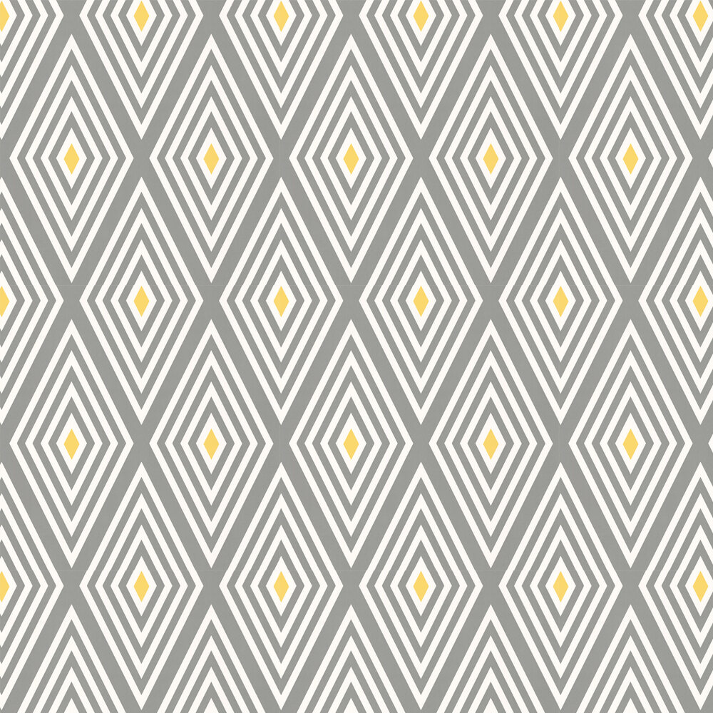 Diamond Wallpaper - Slate Yellow - by Layla Faye