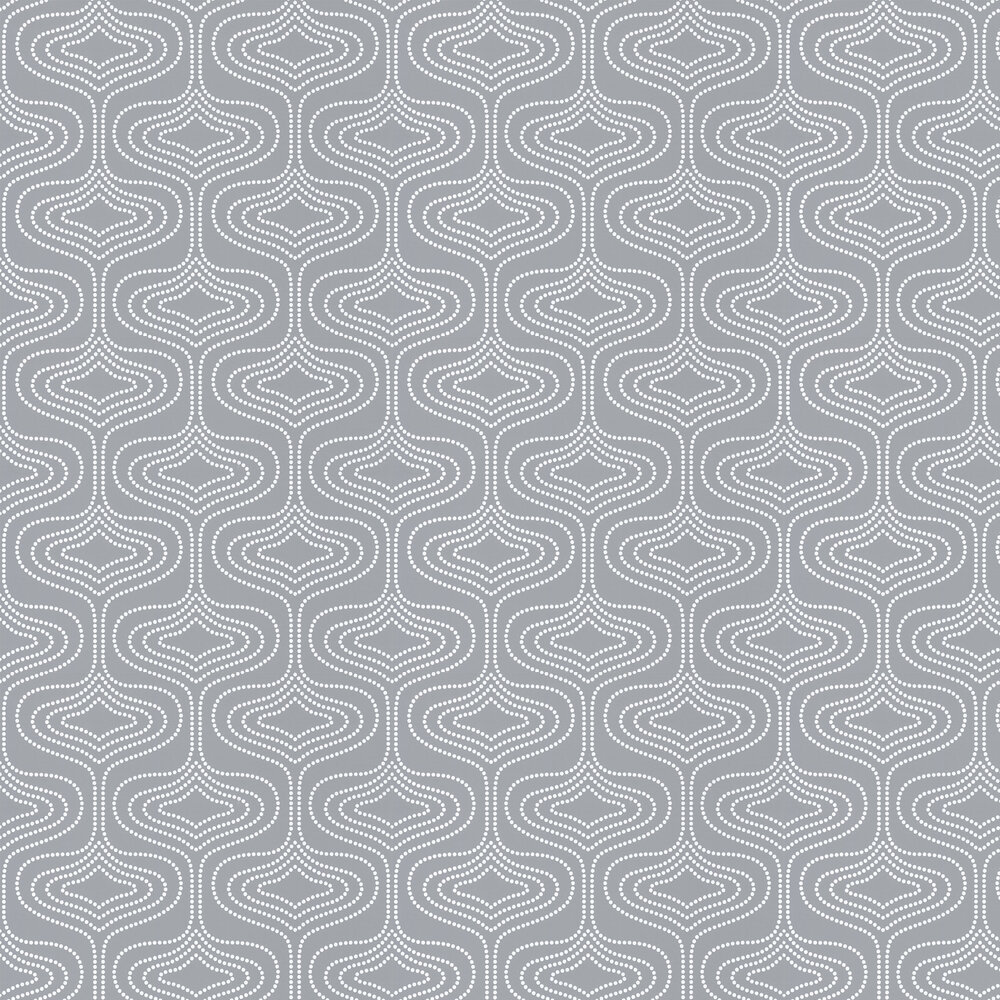 Whistle Dots Wallpaper -  Slate Grey - by Layla Faye