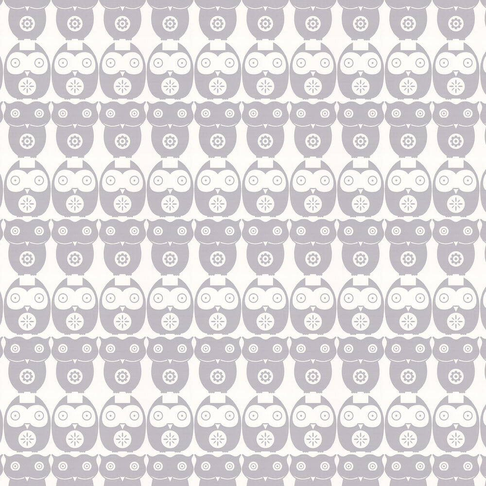 Owls  Wallpaper - Grey Owl - by Layla Faye