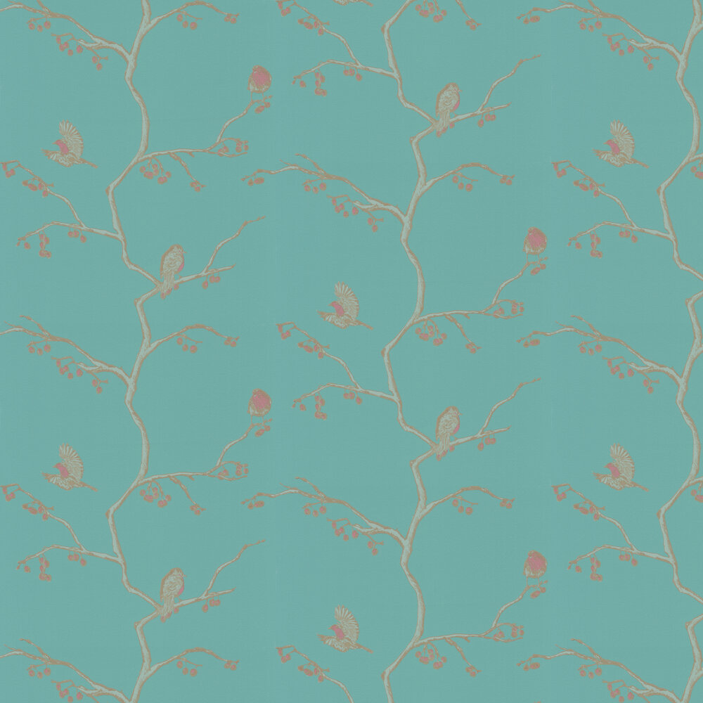 The English Robin Jade Wallpaper - by Barneby Gates