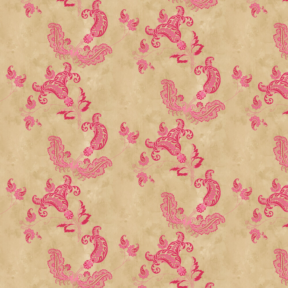 Paisley Hot Pink Wallpaper - by Barneby Gates