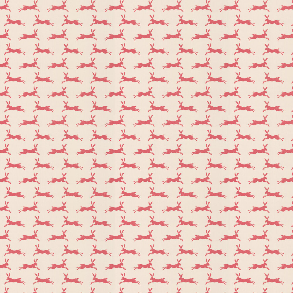 March Hare Wallpaper - Red - by Jane Churchill