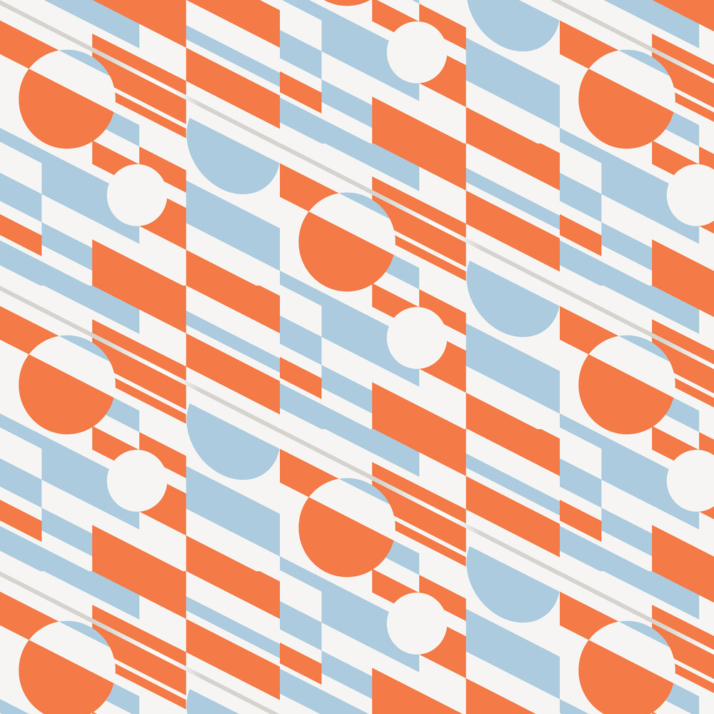 P.L.U.T.O Wallpaper - Tangerine and Dream Silver  - by Mini Moderns