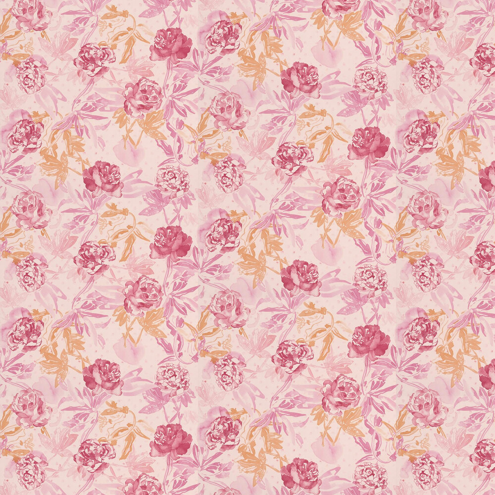 Roses Wallpaper - Pink - by Coordonne