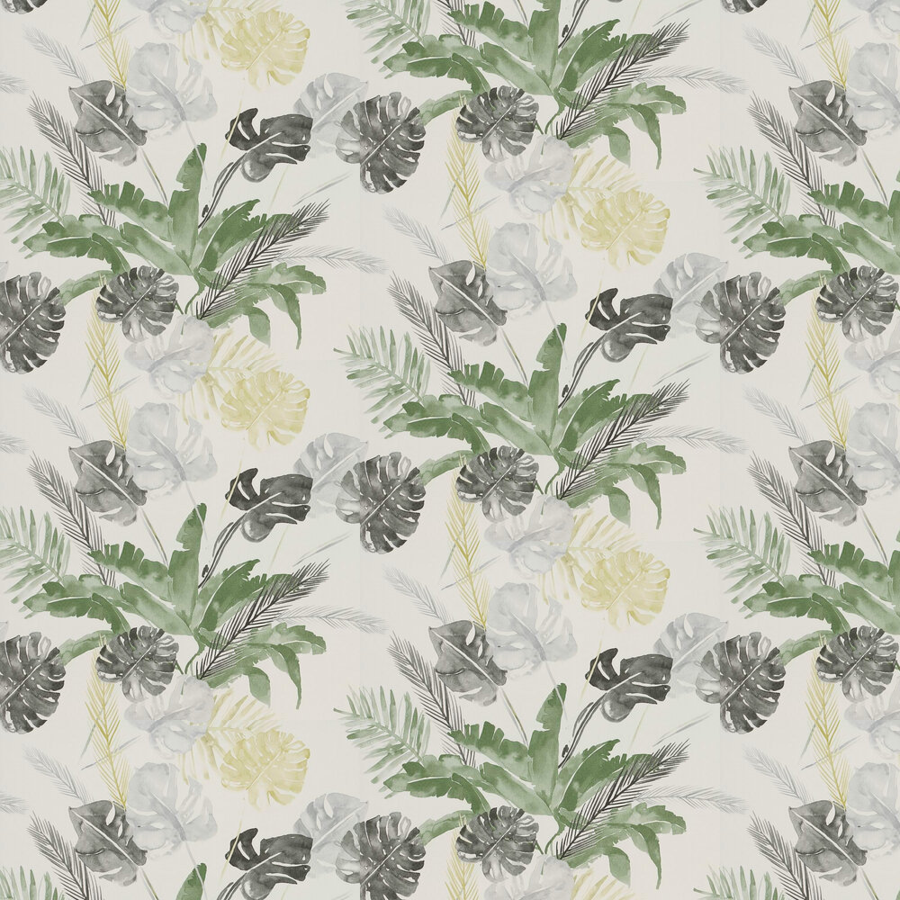 Jungle Wallpaper - Green / Grey - by Coordonne