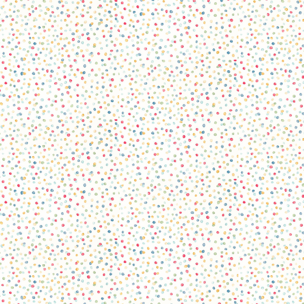 Lots of Dots Wallpaper - Pistachio, Pimento and Denim - by Scion