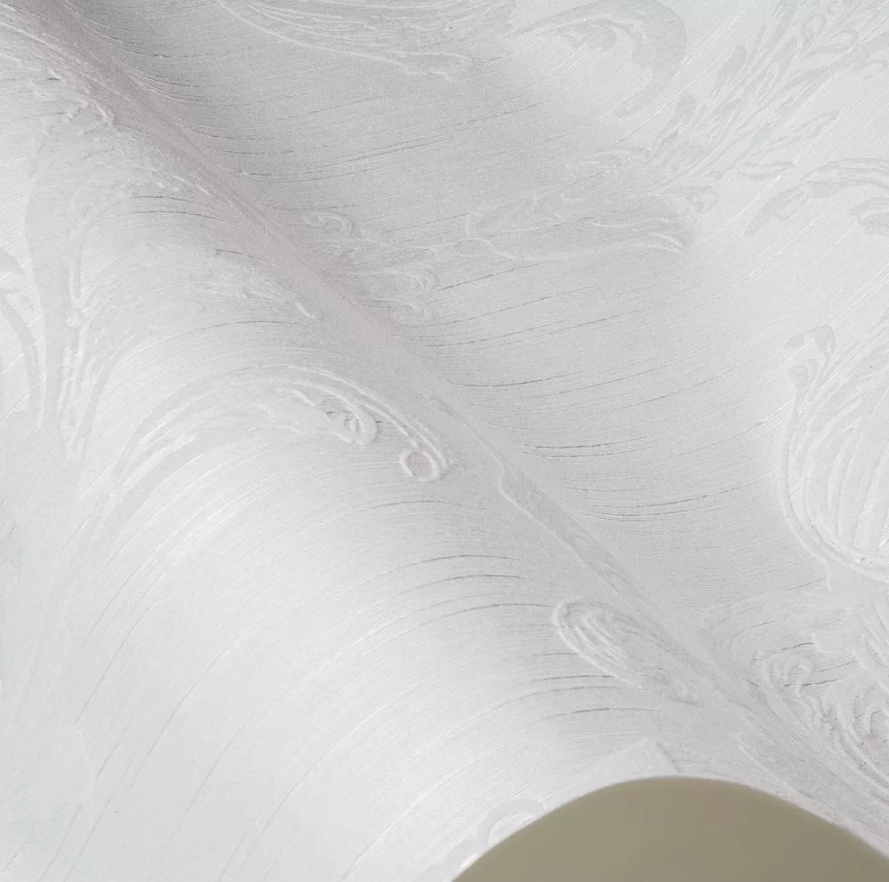 Blenheim Damask by Architects Paper - Opal White - Wallpaper ...