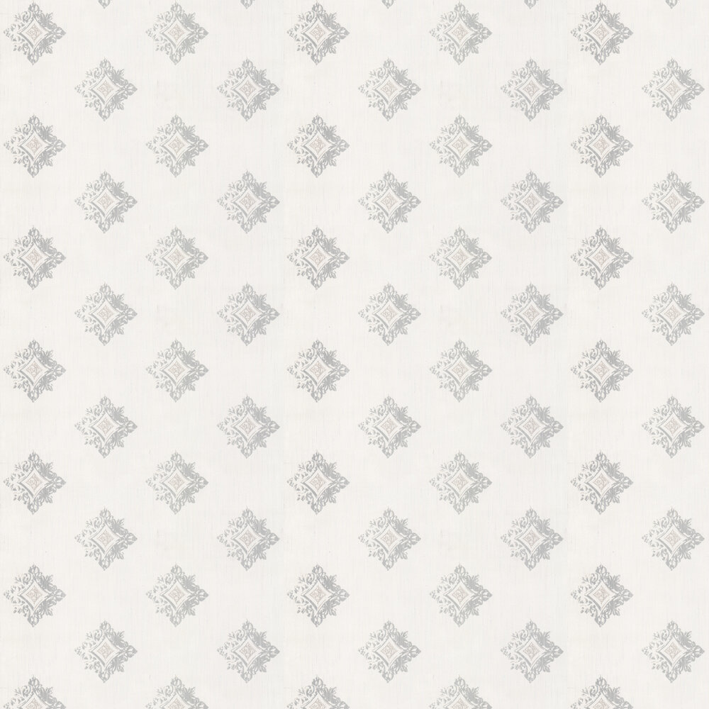 Chatsworth Mofit Wallpaper - Opal White - by Architects Paper