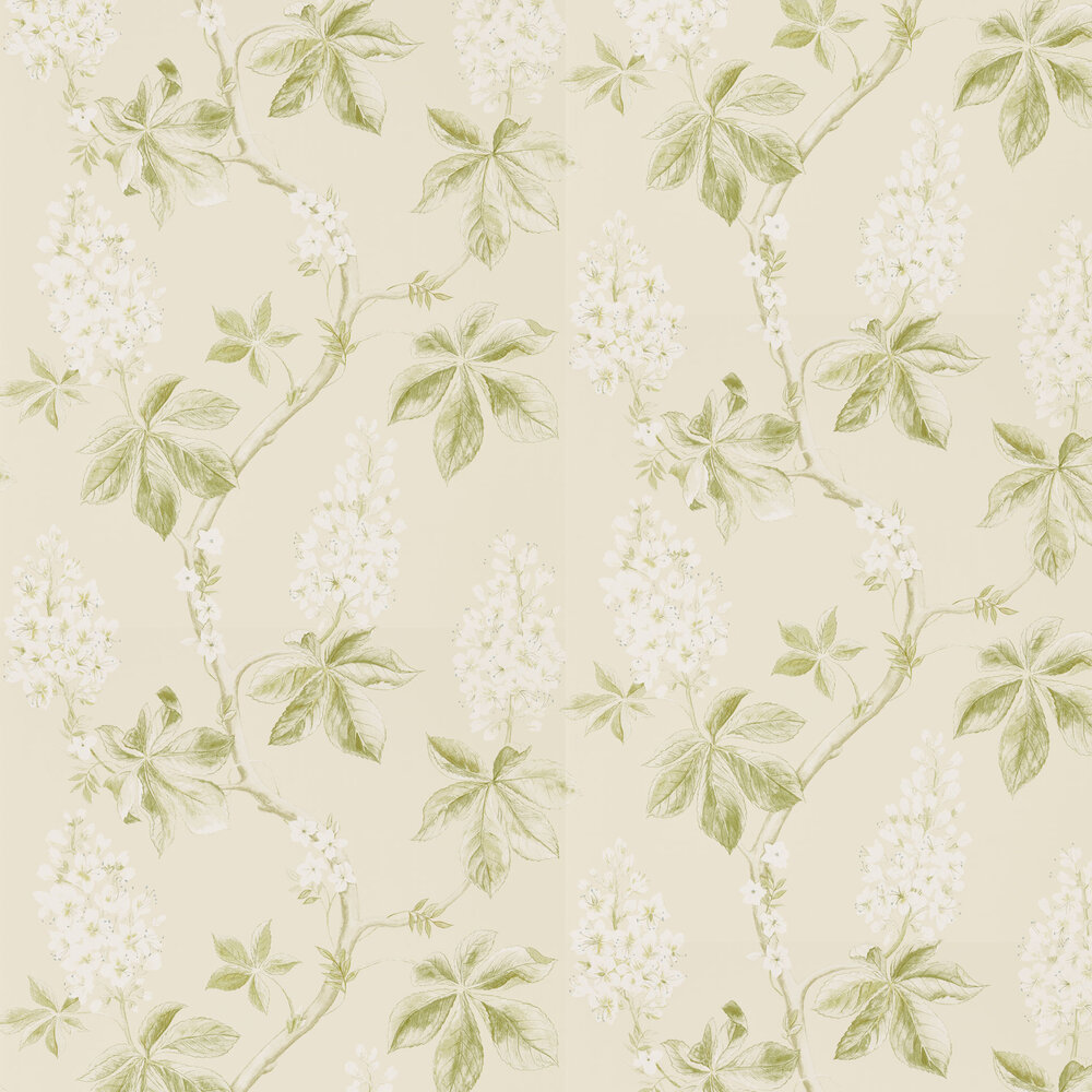 Chestnut Tree Wallpaper - Lemon - by Sanderson