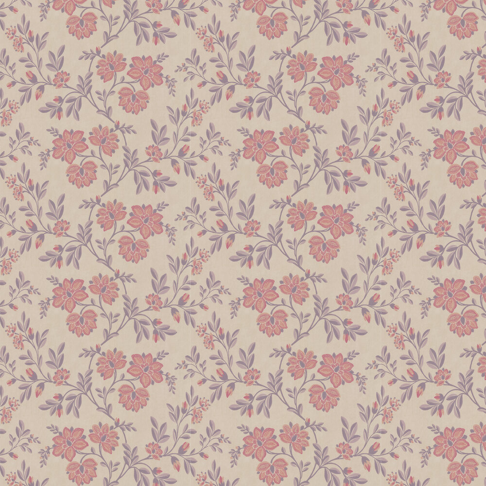Stitch Wallpaper - Berry - by Little Greene