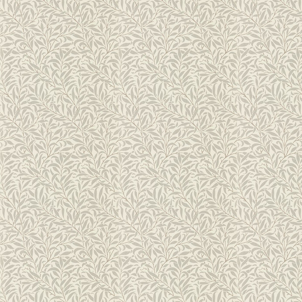 Pure Willow Bough Wallpaper - Ecru / Silver - by Morris