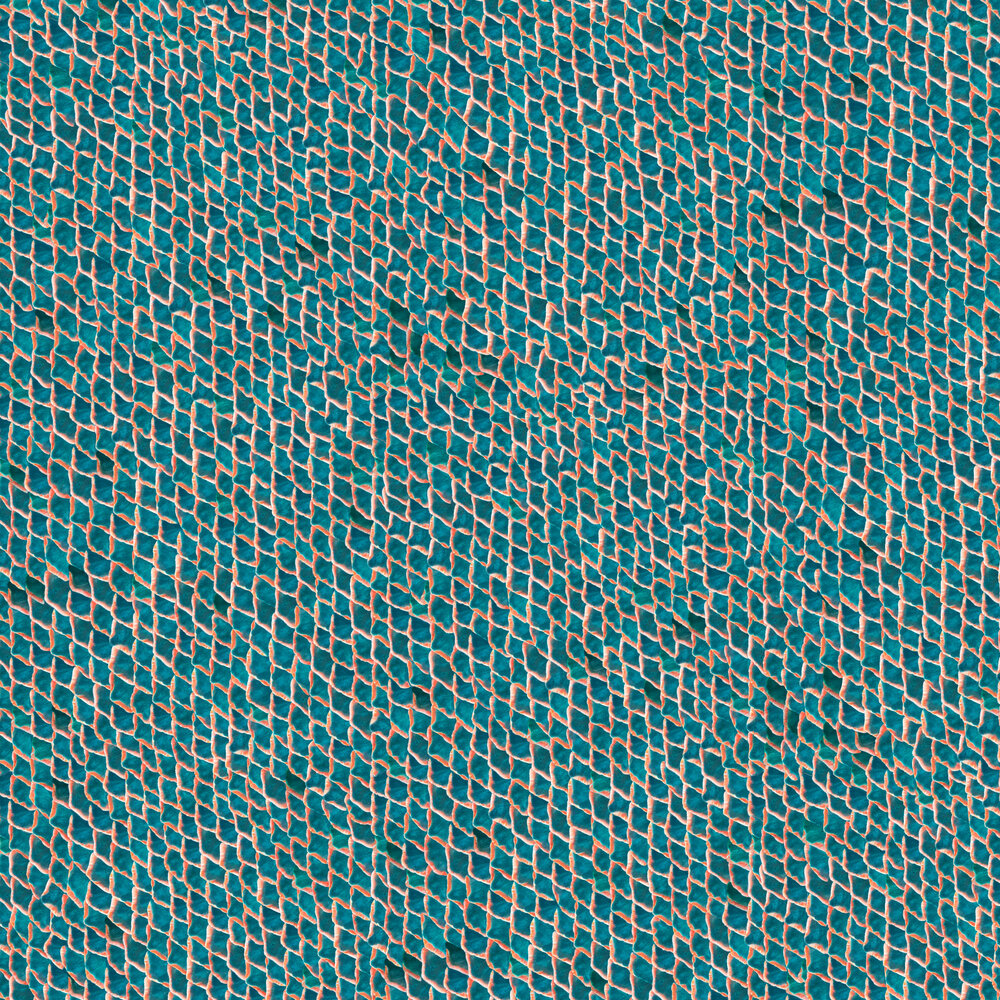 Fish Skin Wallpaper - Aquamarine - by Coordonne