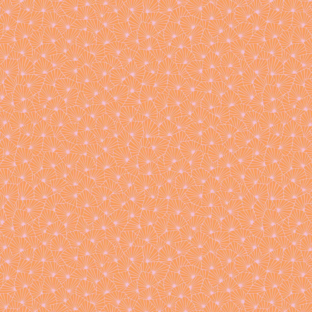Stjarnflor Wallpaper - Orange - by Boråstapeter