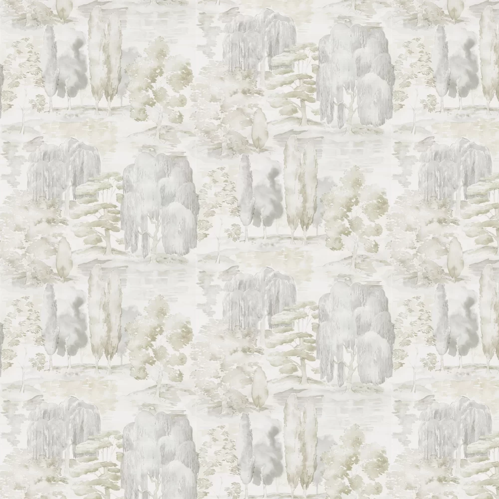 Waterperry by Sanderson - Ivory and Stone - Wallpaper : Wallpaper Direct