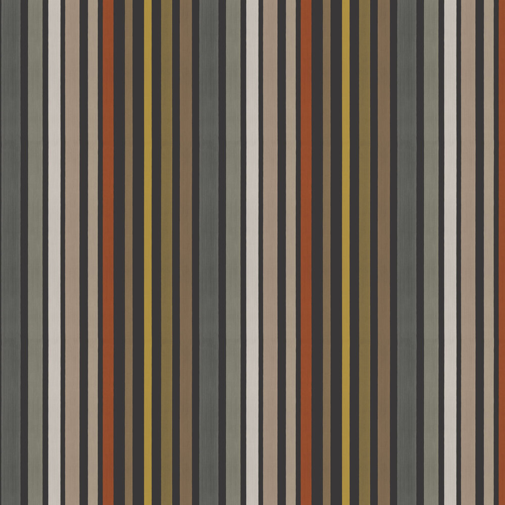 Carousel Stripe Wallpaper - Charcoal - by Cole & Son