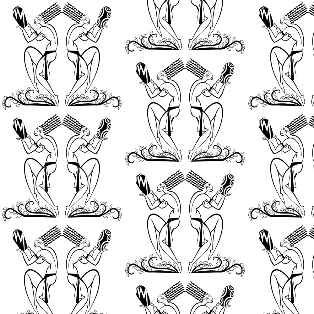 Art Decor Designs Wallpaper Les Danseurs LD 01 B-W