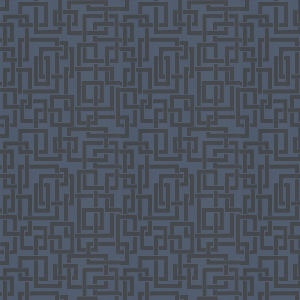 Enigma Wallpaper - Dark Blue - by Farrow & Ball