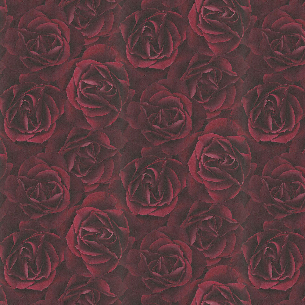 Digital Rose Wallpaper - Red - by Albany