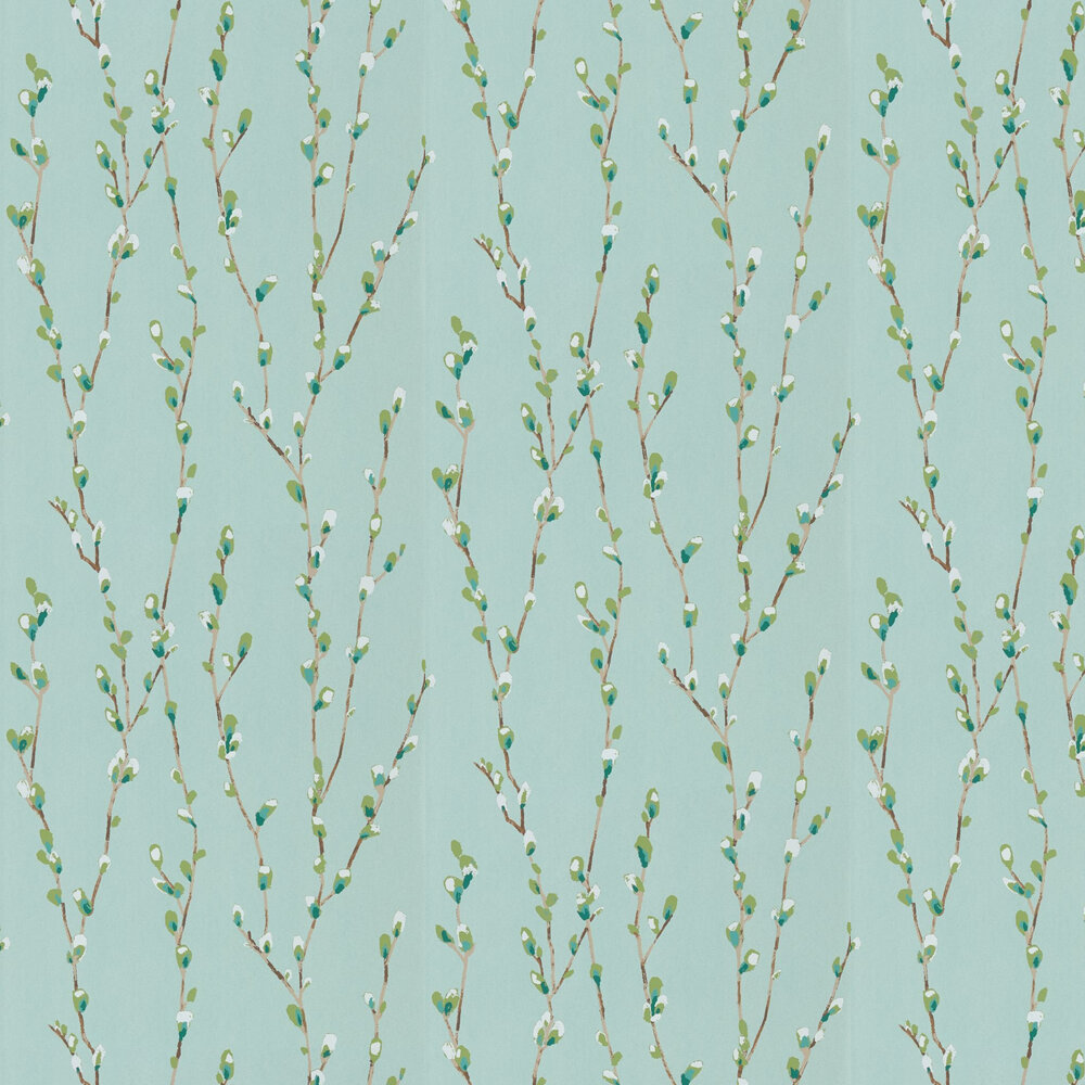 Salice Wallpaper - Mint / Emerald - by Harlequin