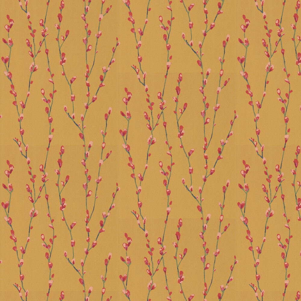 Salice Wallpaper - Fuchsia / Sunshine - by Harlequin