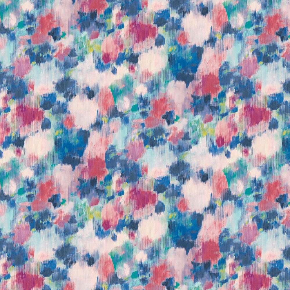 Exuberance Wallpaper - Fuchsia / Ultramarine - by Harlequin