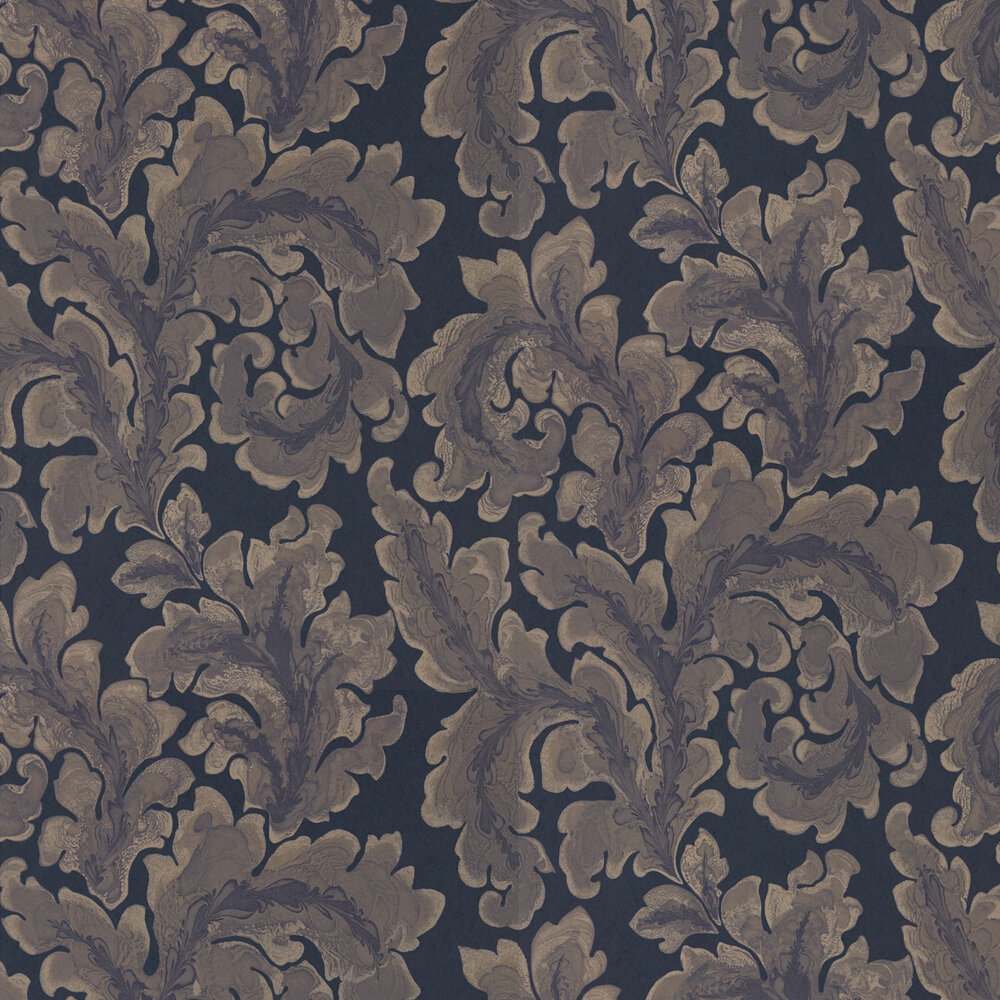 Acantha Wallpaper - Ink - by Zoffany