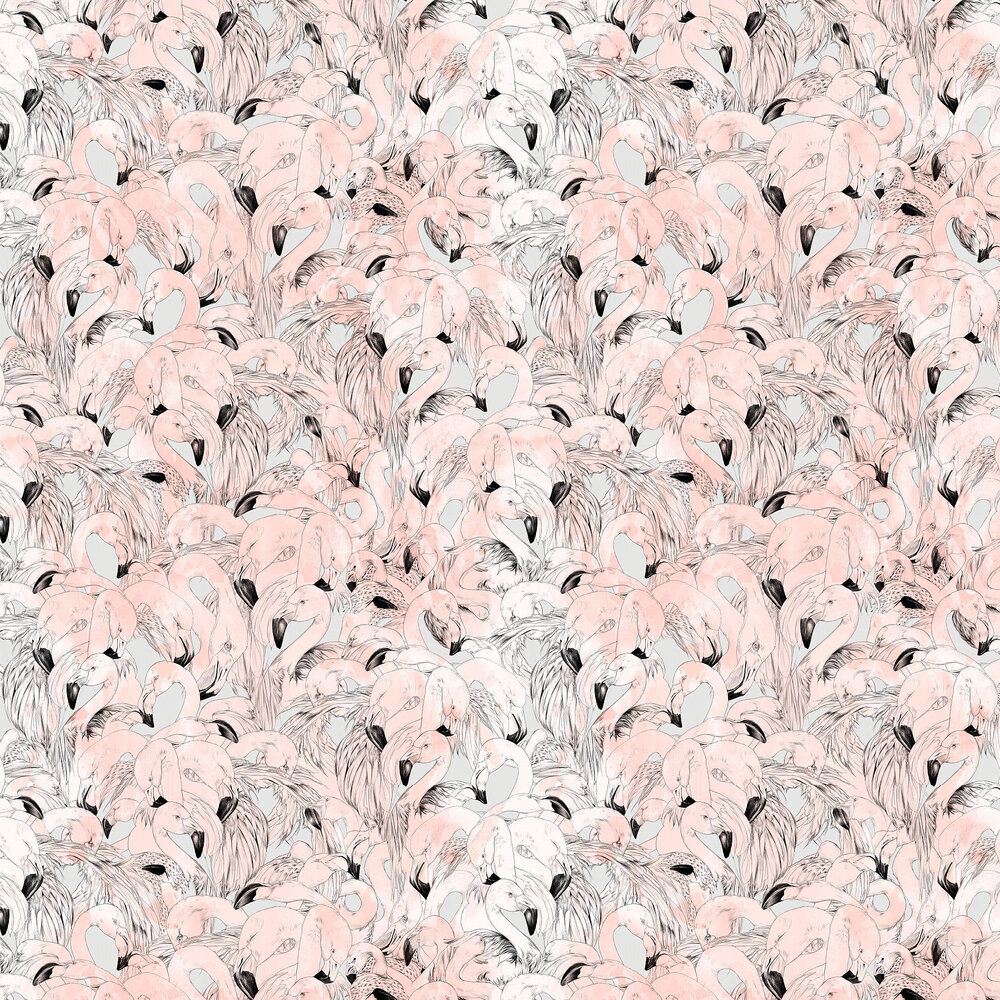 Flamingo Wallpaper - Peach - by 17 Patterns
