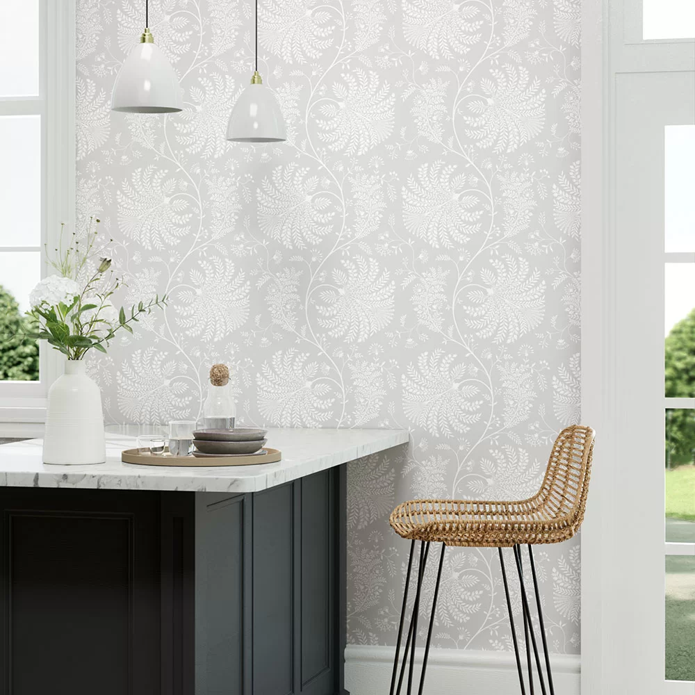 Mapperton by Sanderson - Chalk - Wallpaper : Wallpaper Direct