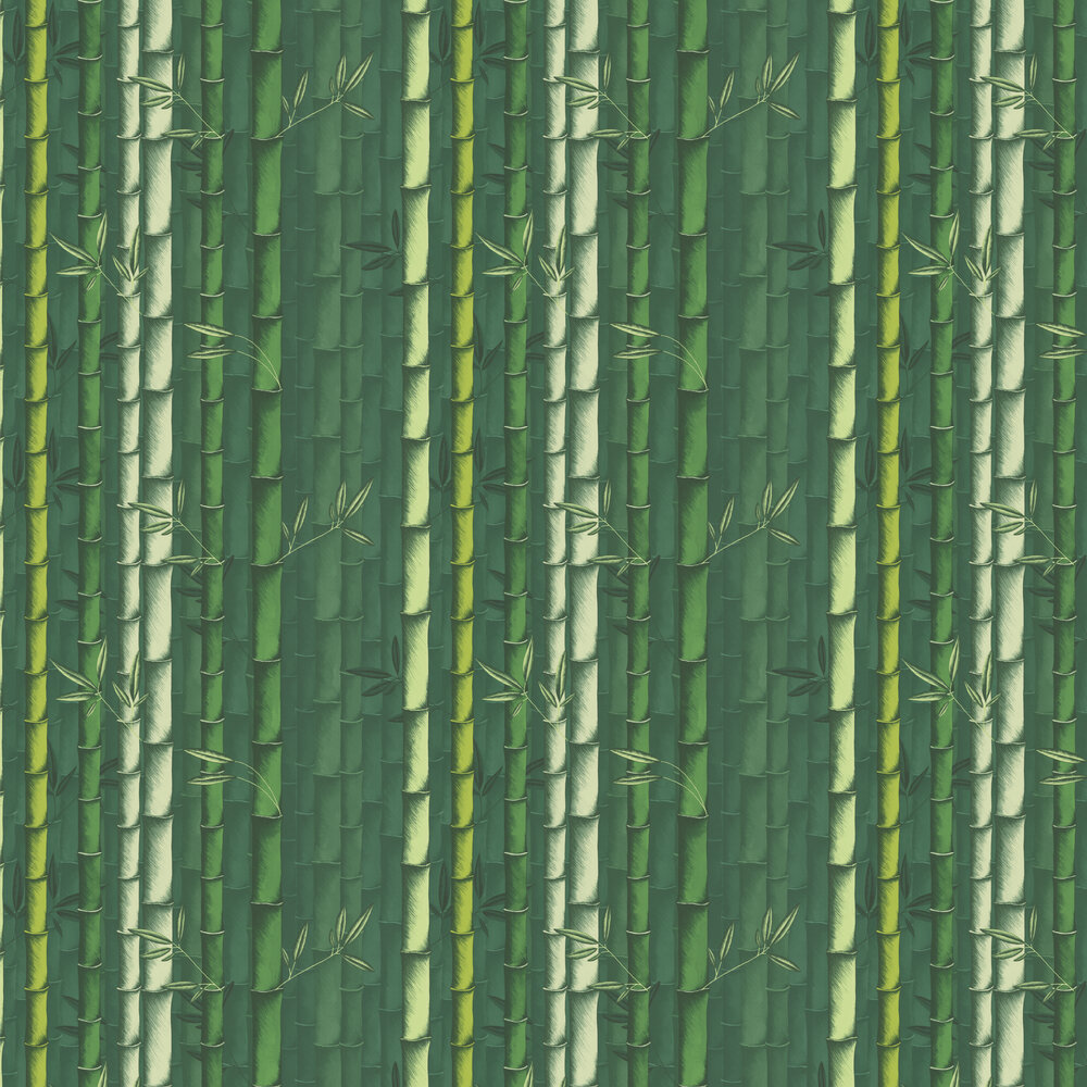 Bamboo Wallpaper - Emerald - by Osborne & Little