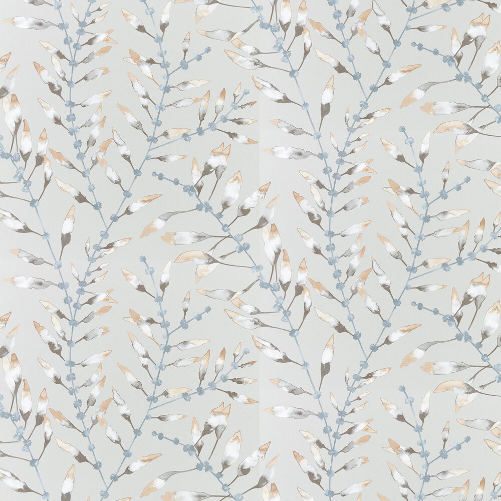 Chaconia Wallpaper - Amber / Slate - by Harlequin