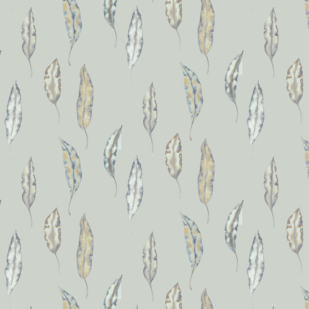 Kinina Wallpaper - Graphite / Mustard - by Harlequin