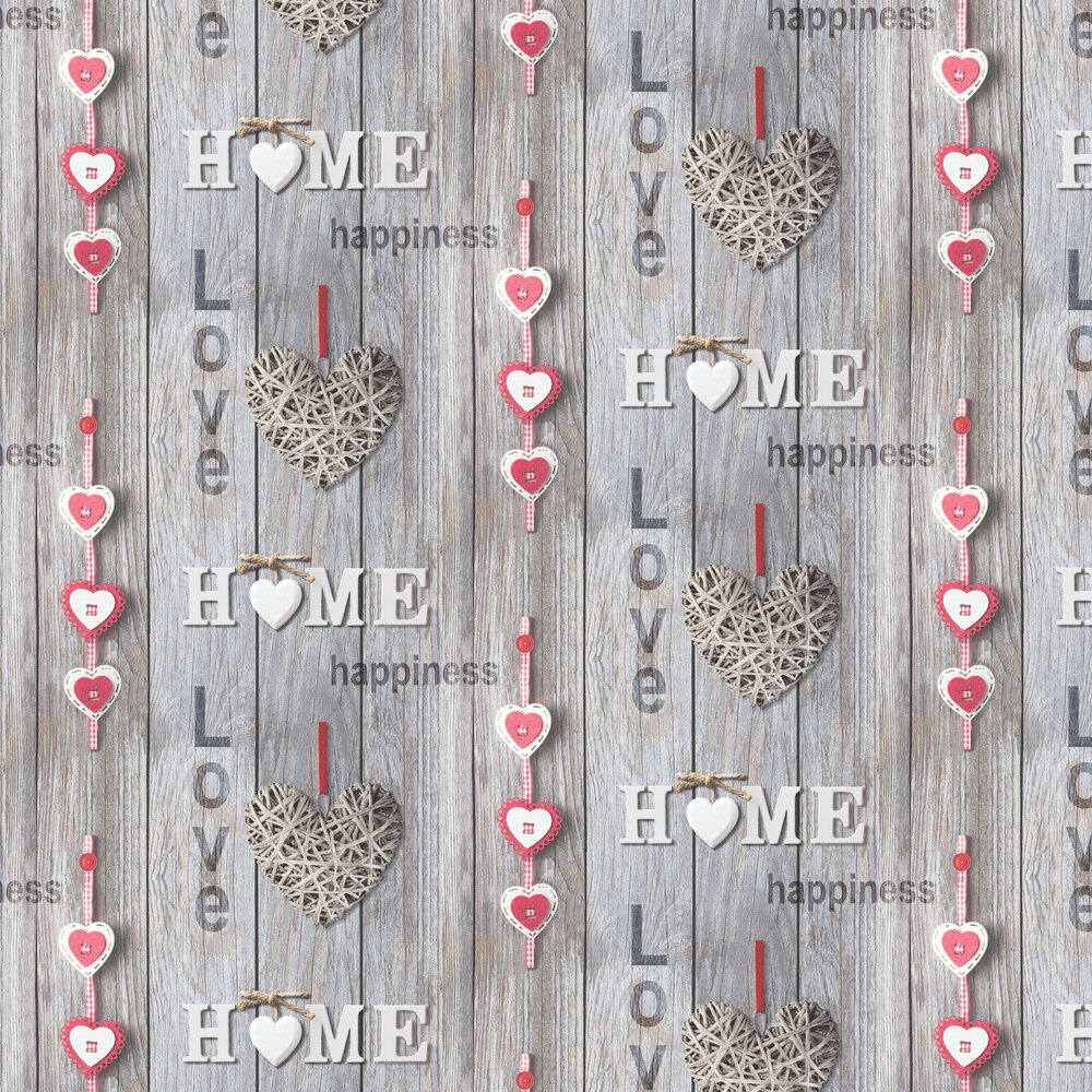 Love Your Home Wallpaper - Grey - by Albany