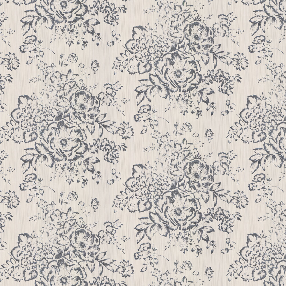 Foil Floral Wallpaper - Opal White - by Architects Paper