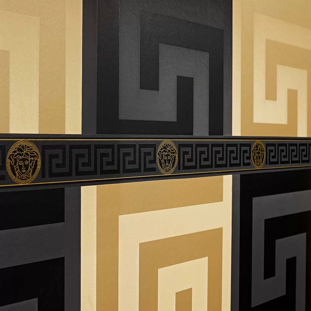 Large Greek Key By Versace Black Wallpaper Wallpaper Direct   Versace Large Greek Key Black   1@lg.webp