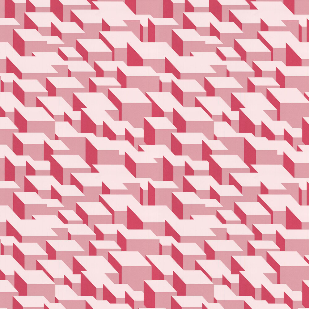 Cubic Bumps Wallpaper - Blush - by Kirkby Design