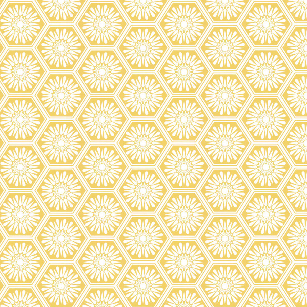 Hex Wallpaper - Buttercup Yellow - by Layla Faye