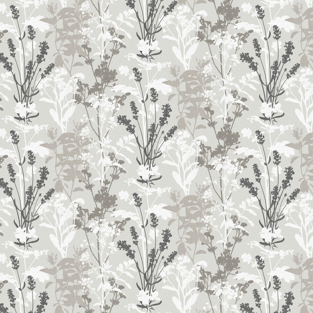 Wild Flowers Wallpaper - Grey - by Albany