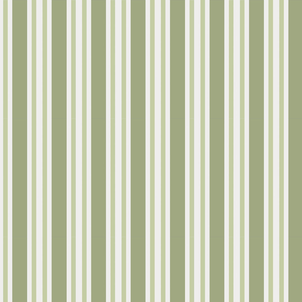 Polo Stripe Wallpaper - Leaf Green - by Cole & Son