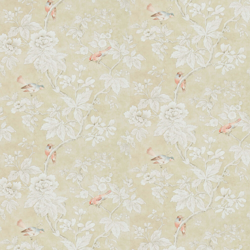 Chiswick Grove Wallpaper - Gold - by Sanderson