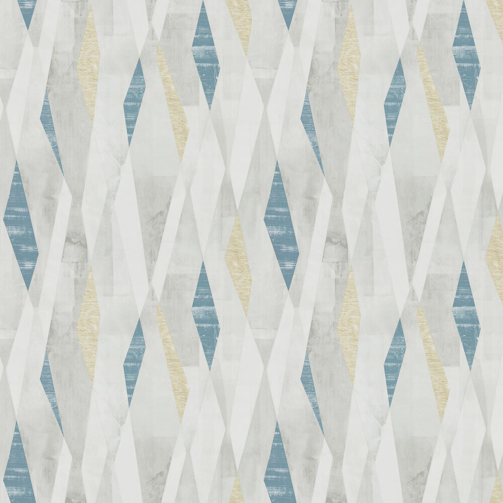 Vertices Wallpaper - Ink and Gold - by Harlequin