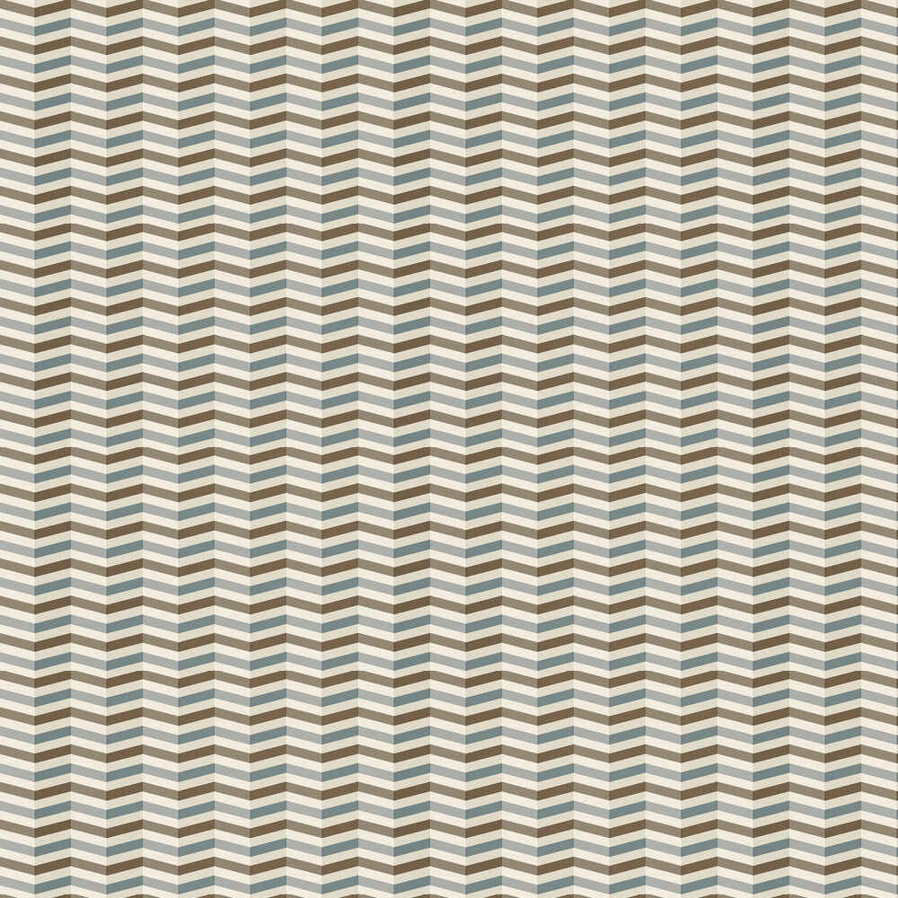 Zigzag Wallpaper - Grey and Brown - by Albany