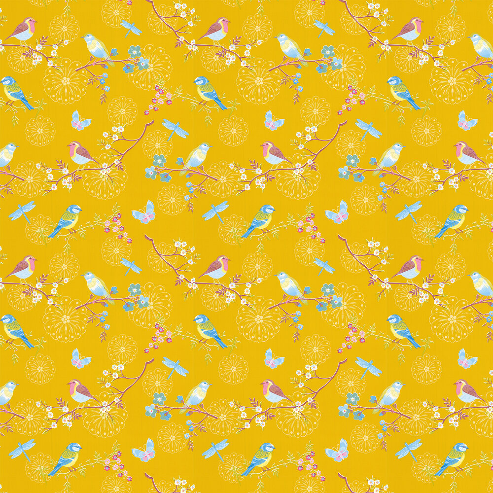 Early Bird Wallpaper - Mustard - by Eijffinger