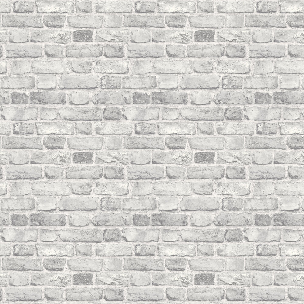 Vintage Brick Wallpaper - Grey - by Albany