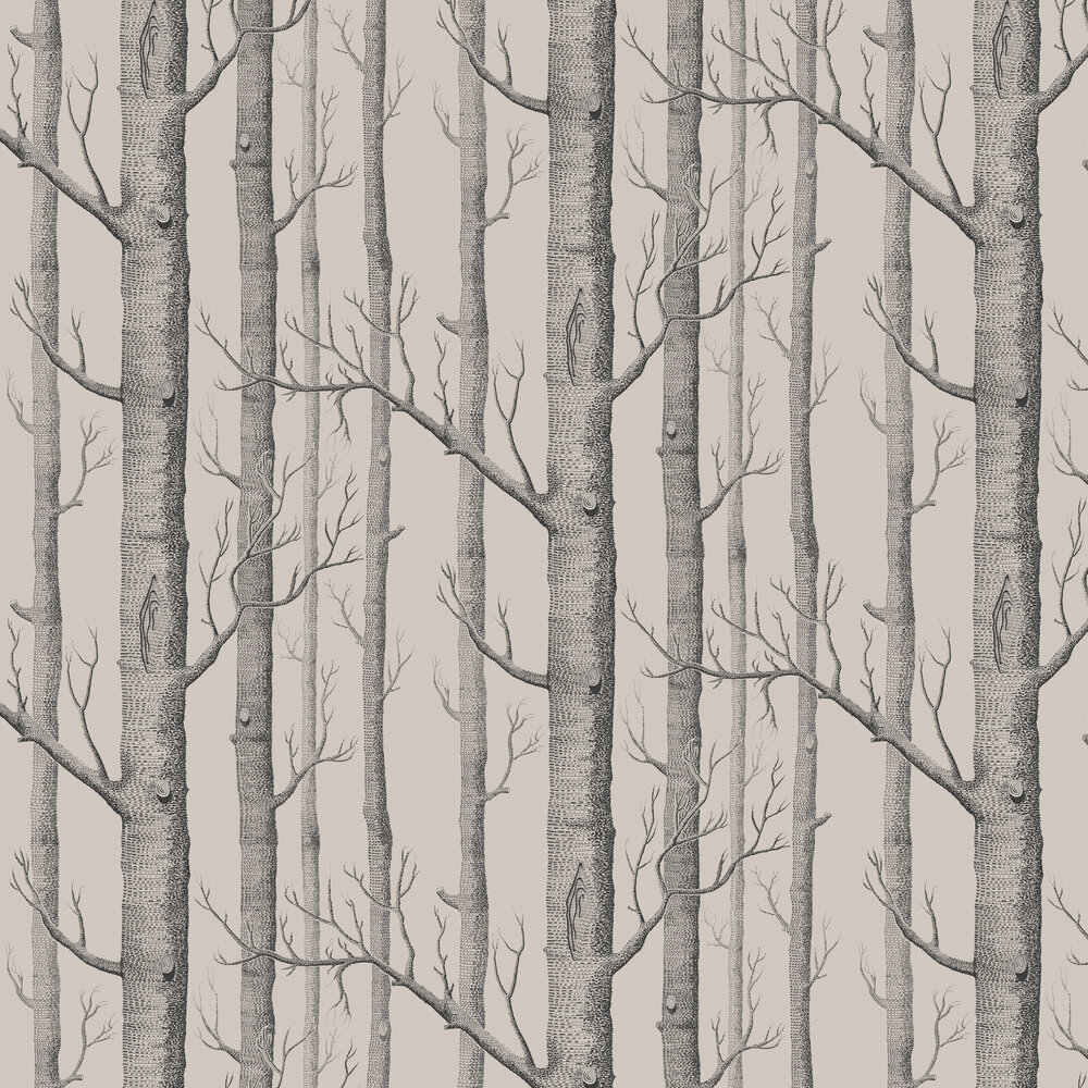 Woods Wallpaper - Linen and Charcoal - by Cole & Son