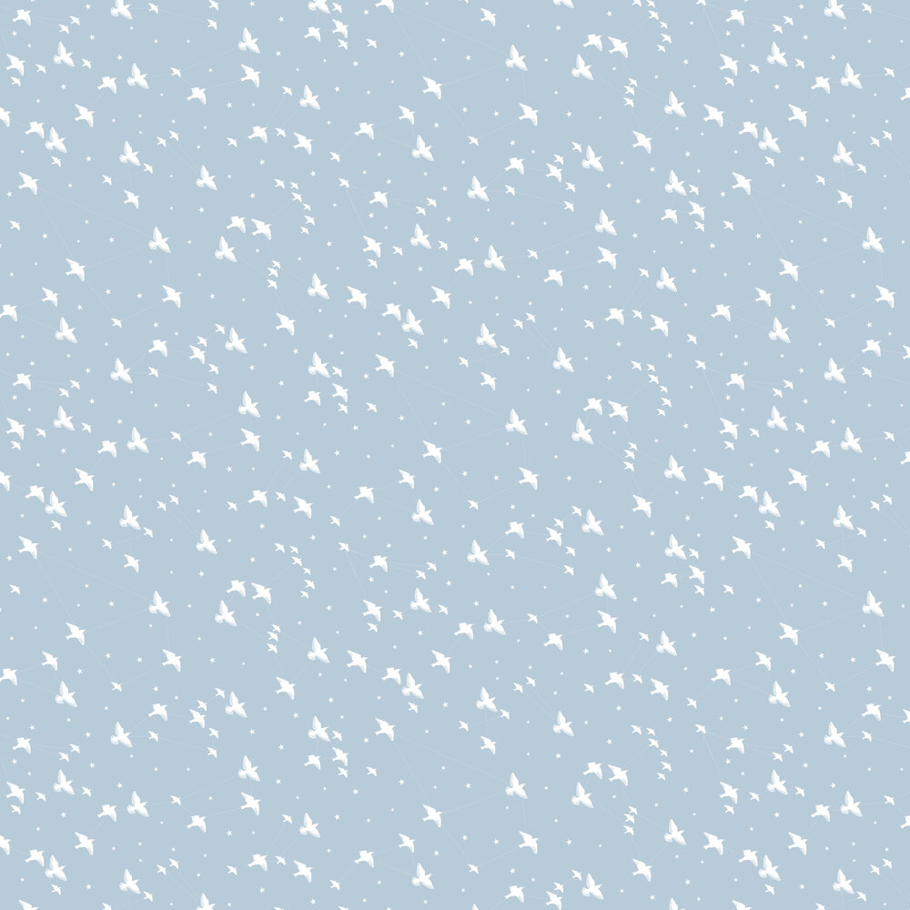 Star-ling Wallpaper - Powder Blue - by Mini Moderns
