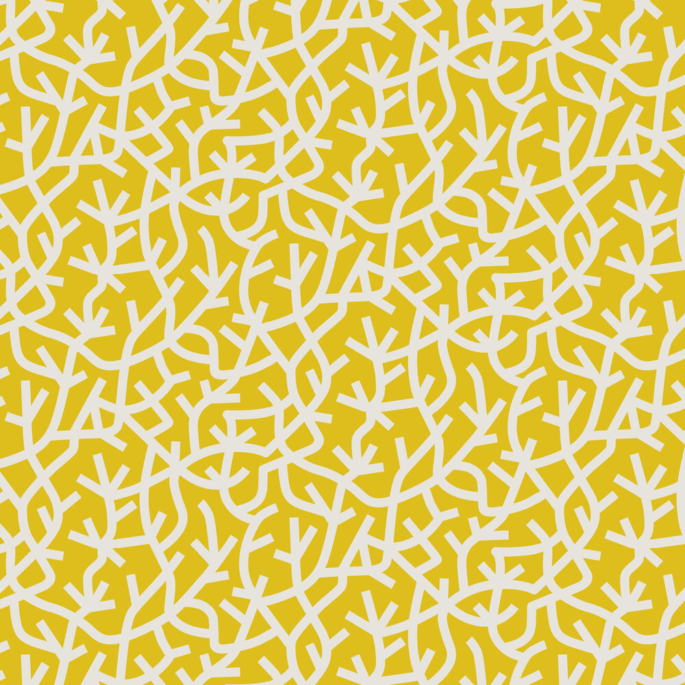 A Forest Wallpaper - Mustard - by Mini Moderns