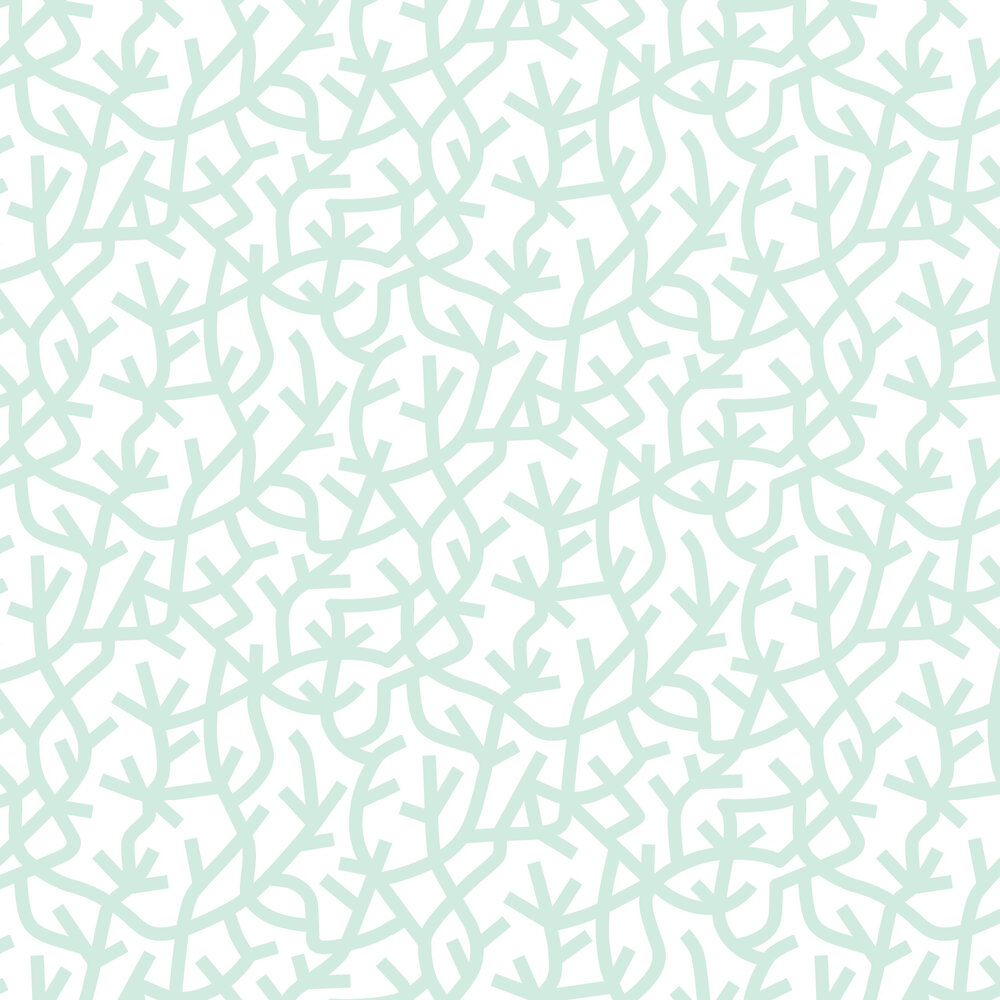 A Forest Wallpaper - Pale Verdigris - by Mini Moderns