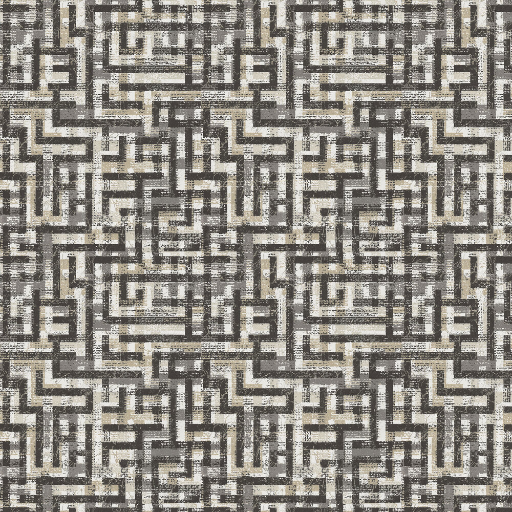 Blocks Wallpaper - Black - by Eijffinger